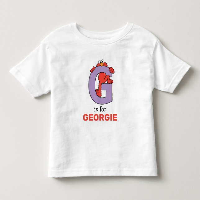 T-shirt Pour Les Tous Petits Elmo Alphabet | G Violet (Devant)