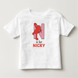 T-shirt Pour Les Tous Petits Elmo Alphabet   N rose