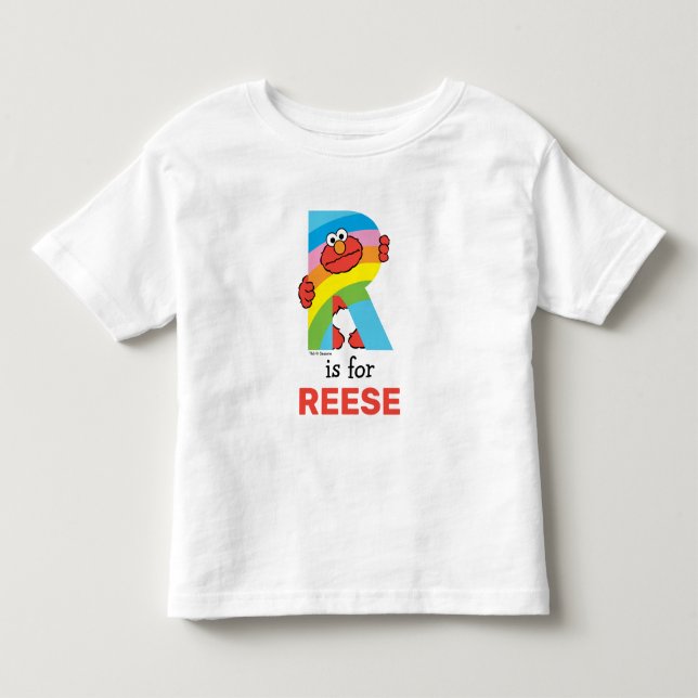 T-shirt Pour Les Tous Petits Elmo Alphabet | R arc-en-ciel (Devant)