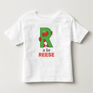 T-shirt Pour Les Tous Petits Elmo Alphabet   R Vert