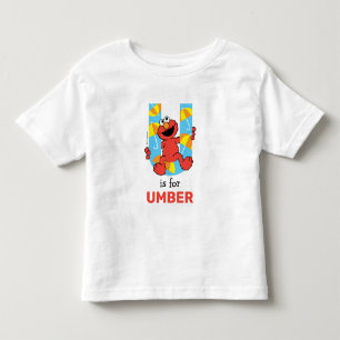 T-shirt Pour Les Tous Petits Elmo Alphabet U Parapluie