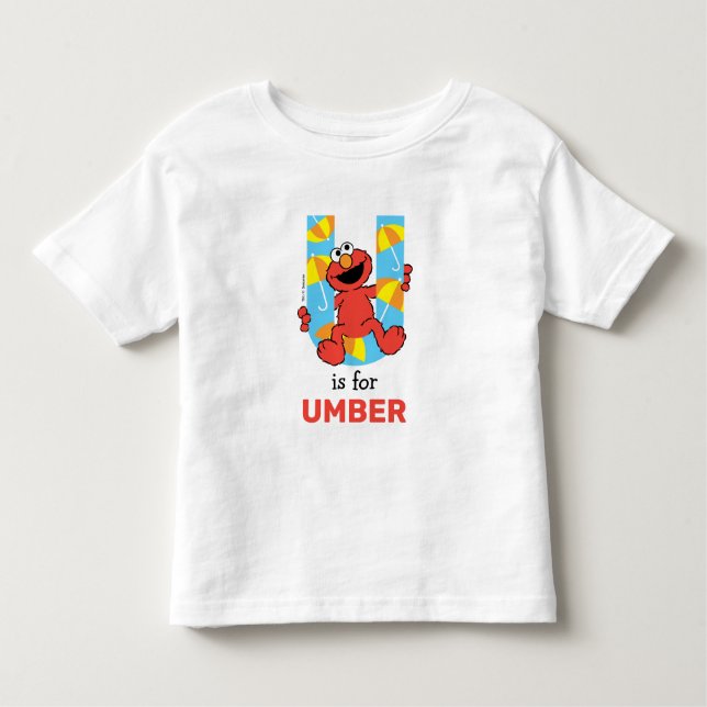 T-shirt Pour Les Tous Petits Elmo Alphabet | U Parapluie (Devant)