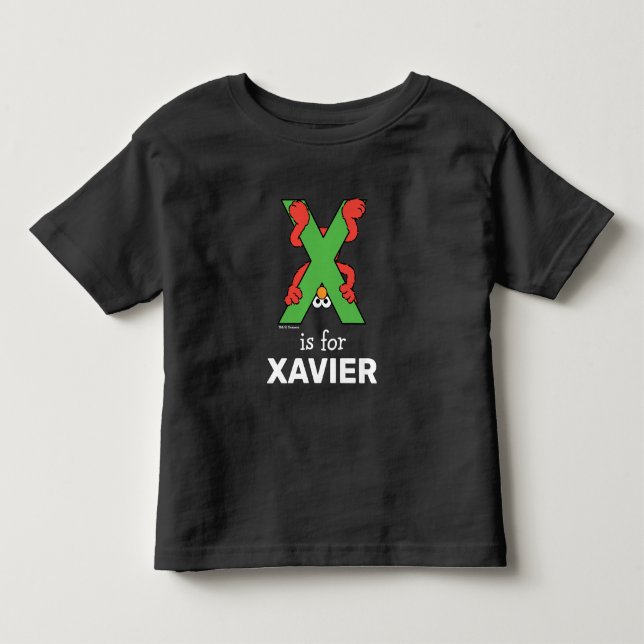 T-shirt Pour Les Tous Petits Elmo Alphabet | Vert X (Devant)