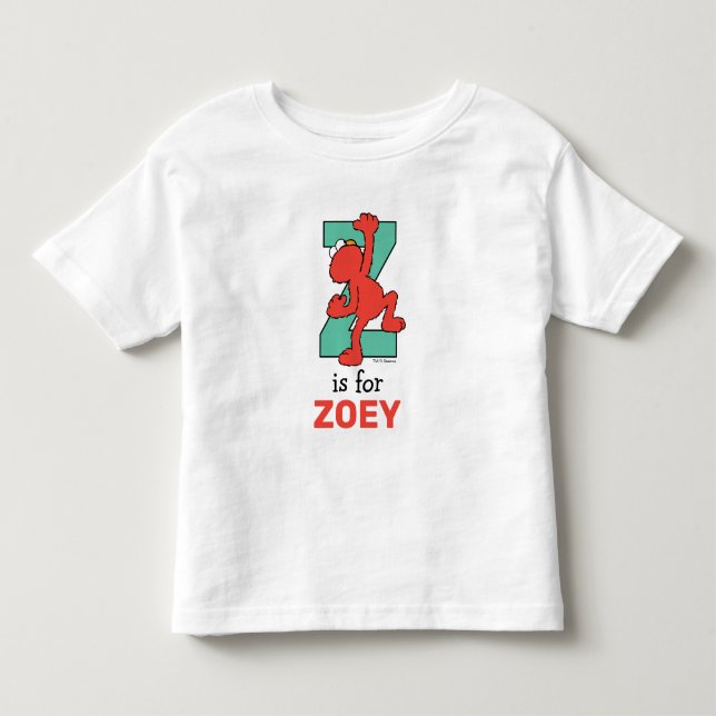 T-shirt Pour Les Tous Petits Elmo Alphabet | Z TURQUOISE (Devant)