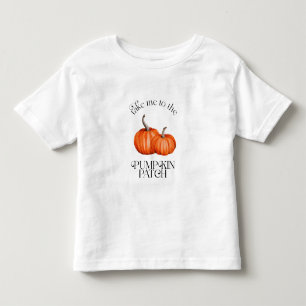 T-shirt Pour Les Tous Petits Emmenez-Moi À L'Automne Citrouille Patch