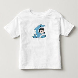 T-shirt Pour Les Tous Petits Enfant avec costume de dauphin