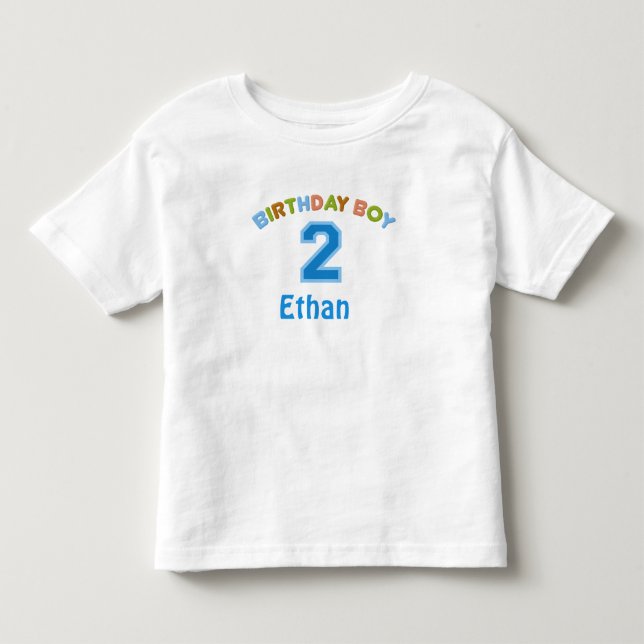 T-shirt Pour Les Tous Petits Enfant d'anniversaire personnalisé (2 ans) (Devant)