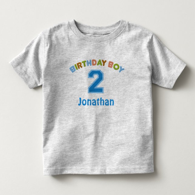 T-shirt Pour Les Tous Petits Enfant d'anniversaire personnalisé (2 ans) (Devant)
