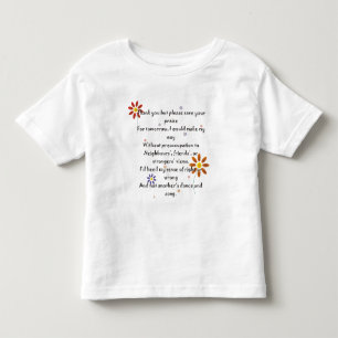 T-shirt Pour Les Tous Petits Enfant T - Poème d'éloge