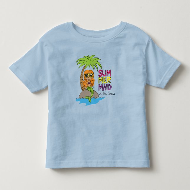 T-shirt Pour Les Tous Petits Enfants Mignons Sirène (Devant)