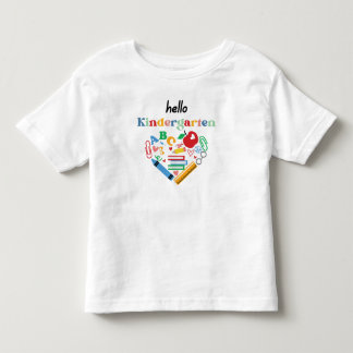 T-shirt Pour Les Tous Petits Enfants Retour À L'École Bonjour "grade"