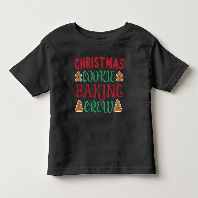 T-shirt Pour Les Tous Petits Équipe de biscuits de Noël (Devant)