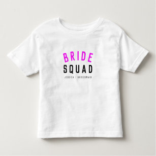 T-shirt Pour Les Tous Petits Équipe de mariées   Bridesmaid Chaud Rose Bachelor