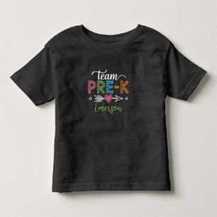 T-shirt Pour Les Tous Petits Équipe de nom personnalisé Enseignant de maternell