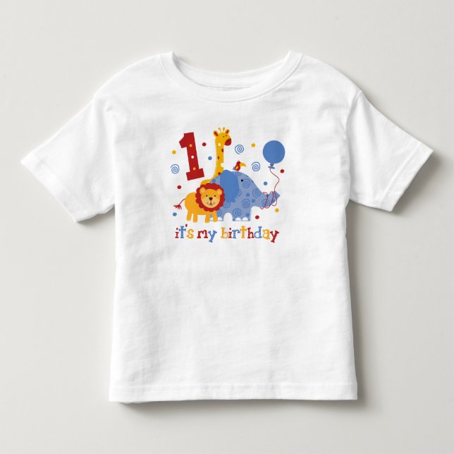 T-shirt Pour Les Tous Petits Ęr anniversaire de safari (Devant)