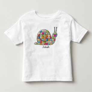 T-shirt Pour Les Tous Petits escargot de patchwork