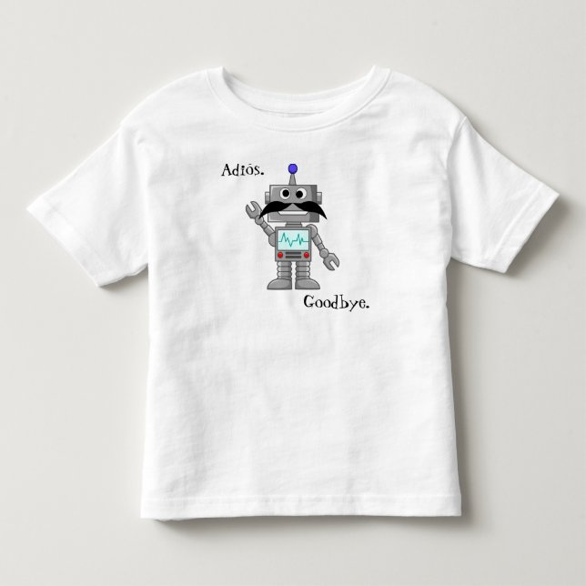 T-shirt Pour Les Tous Petits Espagnol Vocab : Au revoir (Devant)