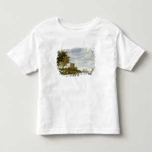 T-shirt Pour Les Tous Petits Estuaire de rivière avec un château