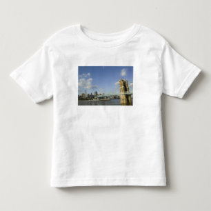 T-shirt Pour Les Tous Petits États-Unis, Ohio, Cincinnati : Roebling Suspension