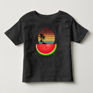 T-shirt Pour Les Tous Petits Eté Vibes Sunset Watermelon