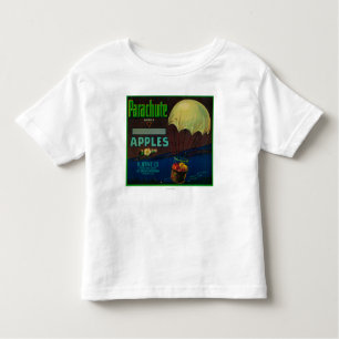 T-shirt Pour Les Tous Petits Étiquette de caisse d'Apple de parachute