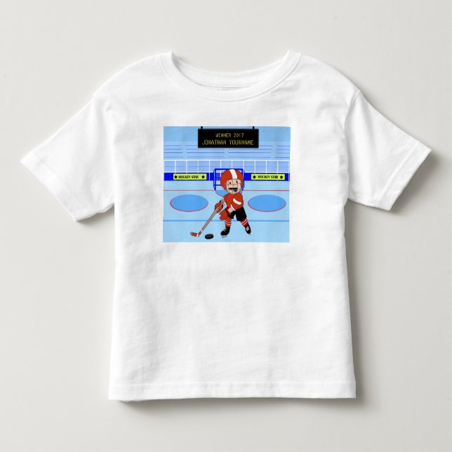 T-shirt Pour Les Tous Petits Étoile de hockey sur glace Cute (Devant)