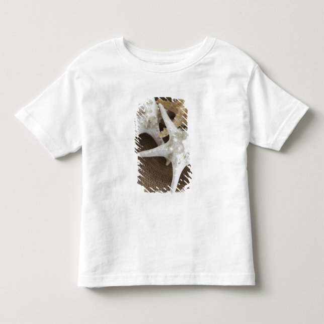T-shirt Pour Les Tous Petits Étoiles de mer dans un panier (Devant)