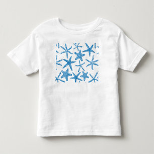 T-shirt Pour Les Tous Petits étoiles de mer en bleu