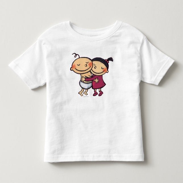 T-shirt Pour Les Tous Petits Étreindre de meilleurs amis (Devant)