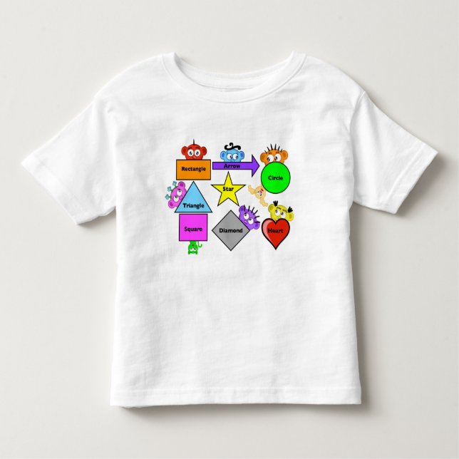 T-shirt Pour Les Tous Petits Étude de la chemise : Formes avec l'équipage (Devant)