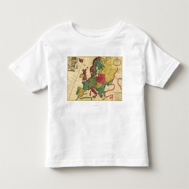 T-shirt Pour Les Tous Petits EuropePanoramic MapEurope (Devant)