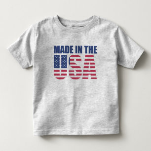 T-shirt Pour Les Tous Petits Fabriqué aux Etats-Unis 4 juillet rouge blanc bleu