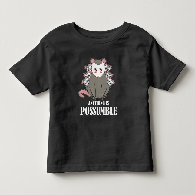 T-shirt Pour Les Tous Petits Famille drôle d'opossum (Devant)