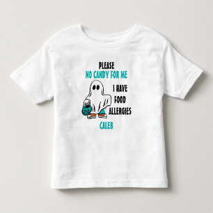 T-shirt Pour Les Tous Petits Fantôme personnalisé d'alerte d'allergie