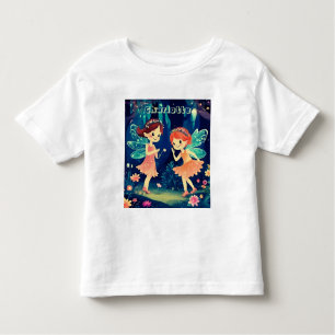 T-shirt Pour Les Tous Petits Fées Magiques Jouant Dans La Forêt Nom