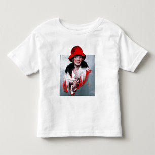 T-shirt Pour Les Tous Petits Femme en Casquette rouge