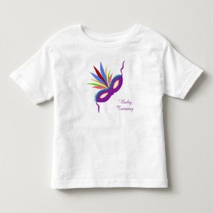T-shirt Pour Les Tous Petits Festive Purple Plumes Masque Baby Girl