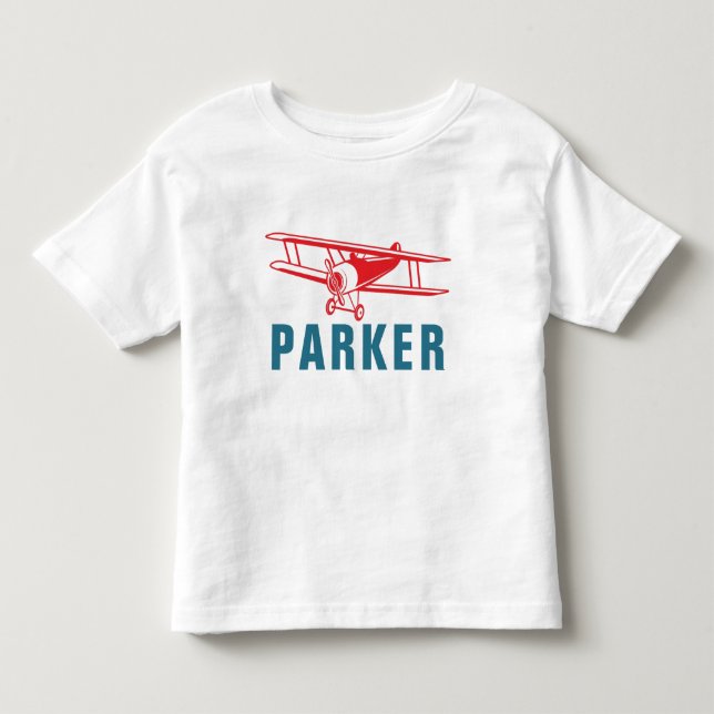 T-shirt Pour Les Tous Petits Fête d'anniversaire de l'avion (Devant)