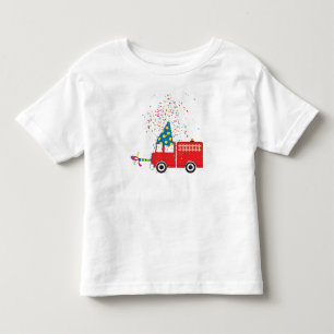 T-shirt Pour Les Tous Petits Fête d'anniversaire du Camion d'incendie rouge per