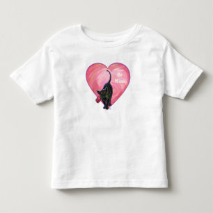 T-shirt Pour Les Tous Petits Fête de la Saint-Valentin au chat noir
