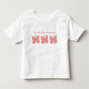 T-shirt Pour Les Tous Petits Fête du premier anniversaire du papillon