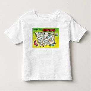 T-shirt Pour Les Tous Petits Feuille de route de l'état, salutations de