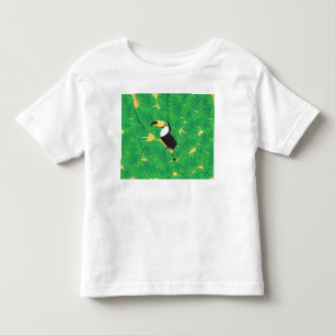 T-shirt Pour Les Tous Petits Feuilles toucans et bananes