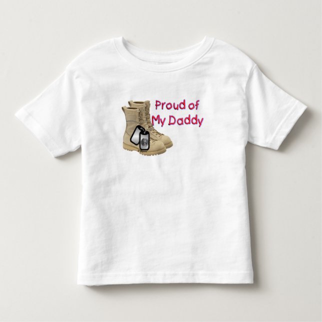T-shirt Pour Les Tous Petits Fier de mon papa (armée) (Devant)