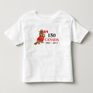 T-shirt Pour Les Tous Petits Fière fête canadienne du castor 150
