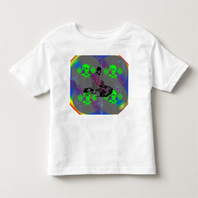T-shirt Pour Les Tous Petits Fileur de vinyle du DJ (Devant)