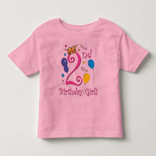 T-shirt Pour Les Tous Petits Fille du 2e anniversaire ! (Devant)
