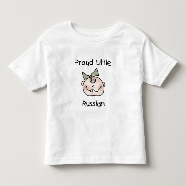 T-shirt Pour Les Tous Petits Fille Fier Petit Russe (Devant)