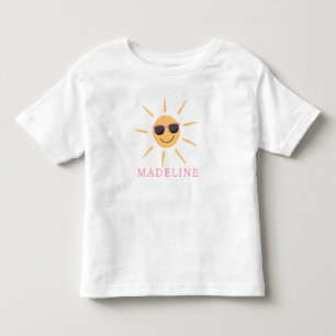 T-shirt Pour Les Tous Petits Filles Mignonnes Soleil d'Été 2e Anniversaire