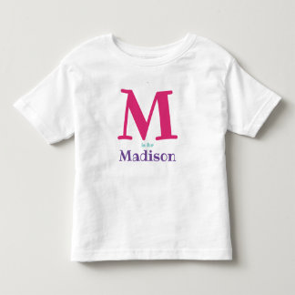 T-shirt Pour Les Tous Petits Filles Nom personnalisé Lettre initiale